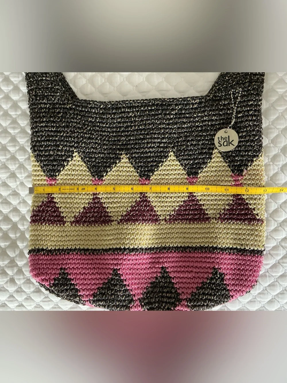 The Sak Limited Edition Back To Bali 120 Crotchet ShoulderBag - Black/Cream/Pink